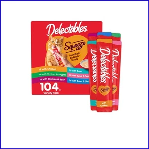 Delectables Squeeze Up Variety Pack - 104 Lickable Treat Tubes for Cats - Picture 1 of 10