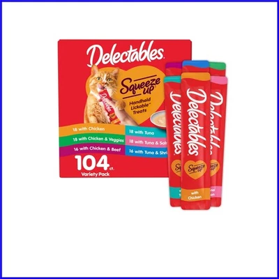 Delectables Squeeze Up Variety Pack - 104 Lickable Treat Tubes for Cats - Image 1 of 4