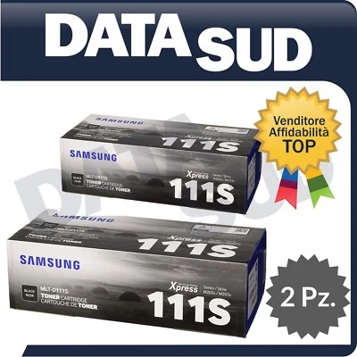 2 TONER MLT-D111S SAMSUNG ORIGINALE Xpress M2070 M2070FW M2020 M2022W M2026 - Immagine 1 di 2