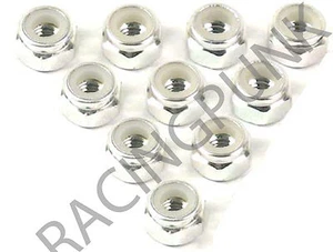 RC Car 10 x Aluminium Wheel Lock Locking Nut 3mm UNFLANGED M3 fits 1/18 SILVER - Picture 1 of 1