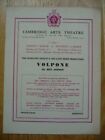 Volpone Programme The Marlowe Society's 1955 Lent Term, Cambridge Arts Theatre