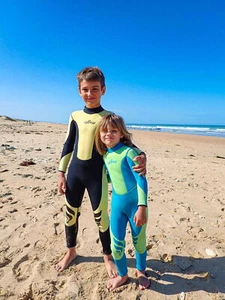 Kids Boys Girls Wetsuit Full Body 3MM Neoprene Thermal Long Sleeve Swimsuit US - Picture 1 of 16