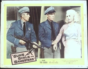 Guns, Girls and Gangsters Lobby Card #6 1959 Mamie Van Doren viene arrestata! - Foto 1 di 1