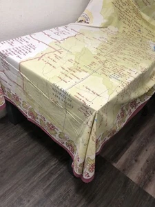 VNT Caravan Napa Valley Karte Blumen Tischdecke Ex lang mehrfarbig 71x120" Neu ohne Etikett - Bild 1 von 15