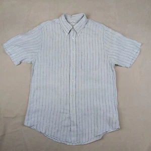 Brooks Brothers Regent Large Mens Shirt Linen Camp Has Defects - Picture 1 of 17