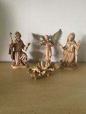 Fontanini Nativity Figurine Lot Joseph Mary Jesus Angel 1983 Christmas Italy