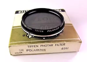 Filtro Fotográfico Polarizador Tiffen SR 49mm Circular De Colección EE. UU. NUEVO - Imagen 1 de 3