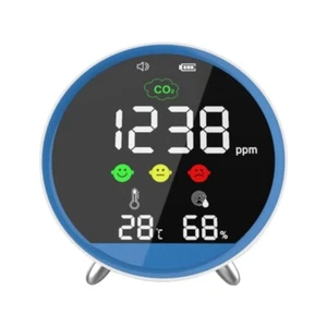 Air Quality Monitor Measure CO2 Level Temperature Humidity With Alarm Function - Picture 1 of 8