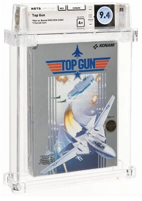 Top Gun NES 1987 Konami Wata 9.4 A+ Sealed Rev-A Round SOQ Later Production - Image 1 of 2
