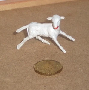 STARLUX - FIGURINE FERME : MOUTON / BREBIS / AGNEAU / AGNELET / CABRI GAMBADANT - Foto 1 di 3