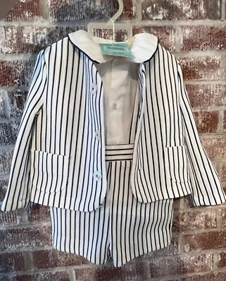 3 Piezas “imp Originals” Talla 6 Niños Eton Seersucker Traje Chaqueta Abrigo/De Colección Nuevo de Lote Antiguo Foto 1 de 4