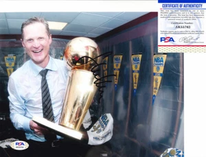 Steve Kerr Golden State Warriors Signed Autograph 8x10 Photo PSA/DNA COA - Picture 1 of 1