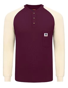 FR Shirts Flame Resistant Shirts 6.5oz Lightweight Cotton Two Tone & Henley S... - Picture 1 of 7