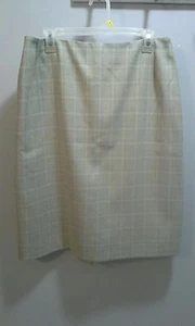 NUEVO CON ETIQUETAS Falda Mujer Verde Claro, Bronceado y Azul a Cuadros Harve Banard Talla 14 - Imagen 1 de 7