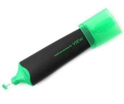 UNI BALL PROMARK VIEW Textmarker  12 Stück  Grün Fluoreszierend USP 200  ,,# - Bild 1 von 2