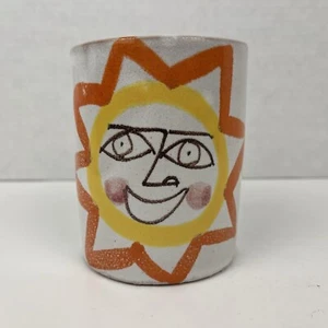 Vintage 1964 Coffee Mug Giovanni DeSimone Italy Sunshine Cup Ceramic MCM - Picture 1 of 10