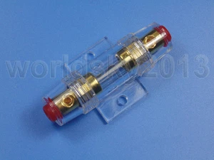 1 pieza Nuevo bloque de soporte de fusibles chapado en oro 60A para amplificador de audio subwoofer de automóvil - Imagen 1 de 2