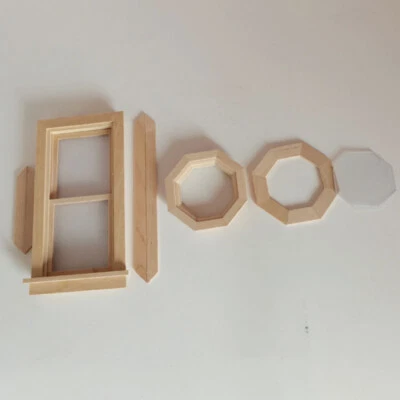 Dolls House 1:12 Scale Miniatures DIY Unpainted Push Window Frame Architecture - Image 1 of 4
