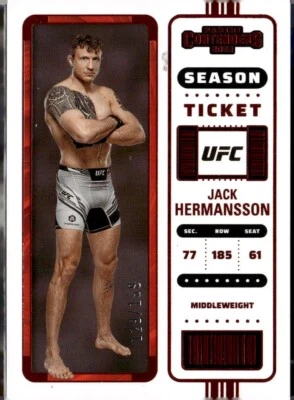 2023 PANINI CHRONICLES UFC CONTENDERS RED #106 JACK HERMANSSON (129/199) - Image 1 of 2