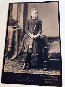 Pretty Young Girl, Earrings, Brooch, 1888, Cabinet Photo #CP204 - Picture 1 of 2