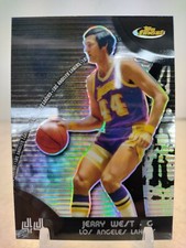 JERRY WEST #25/75 Black Refractor 2008 09 Topps Finest Basketball #47 Lakers HOF