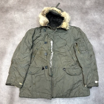 US Air Force N-3B Flight Jacket Mens Large Wool Lining Extreme Parka, Green - Image 1 of 4