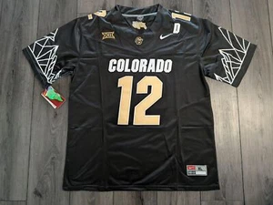 Travis Hunter #12 2024 Colorado Buffaloes Big 12 Black Game Jersey XL - Picture 1 of 2