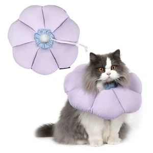 Cat Cone Collar,Cute Waterproof Cat Recovery Collar,Anti-Bite Medium purple - Picture 1 of 7