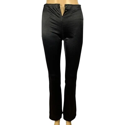 Pantalones de pierna acampanada vintage Fredericks of Hollywood Bell negros talla M Foto 1 de 4