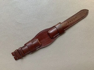 Correa de reloj Bund cuero de vaca genuino 16 17 18 19 20 21 22 23 24 mm - Imagen 1 de 12