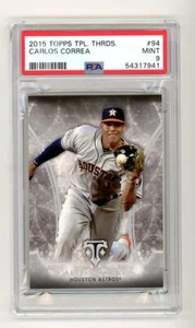 Topps Triple 2015 Threads Carlos Correa 94 Rc Rookie Houston Twins Psa 9 - Picture 1 of 2