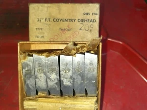 HSS Chaser set for 3 1/2" F.T. Coventry Diehead ALFRED H. BSP 2 1/4 1/2 3/4 3" - Picture 1 of 1