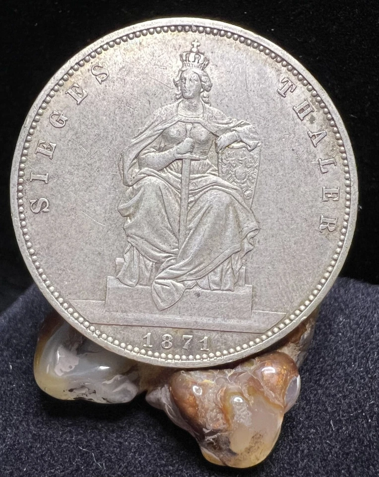 1871 Prussia 1 Thaler - 1 Year Type - Germany - World SIlver - St - Image 1 of 2