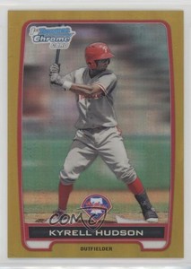 2012 Bowman Chrome Prospects Gold Refractor /50 Kyrell Hudson #BCP30