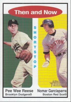2001 Topps Heritage Then and Now Pee Wee Reese, Nomar Garciaparra #TH5 - Image 1 of 2