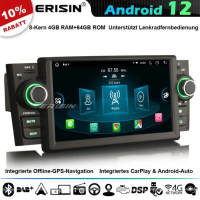 8-Kern 64GB Android 13 Autoradio GPS Navi für Fiat Punto Linea DAB+ CarPlay WiFi - Bild 1 von 4