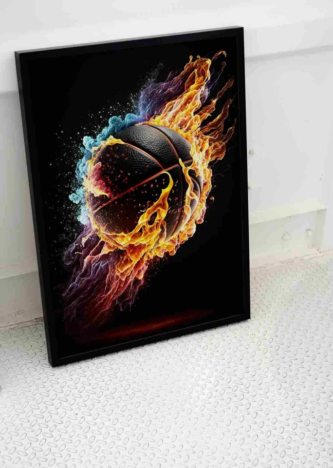 BASKETBALL TRIPPY PSYCHEDELIC POSTER PRINT NBA SPORT TEAM ART A2 A1 SIZE - Image 1 of 1