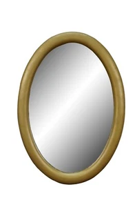 Vintage Gold Gilt Wood Framed Oval Vanity Wall Mrror 21" - Picture 1 of 7