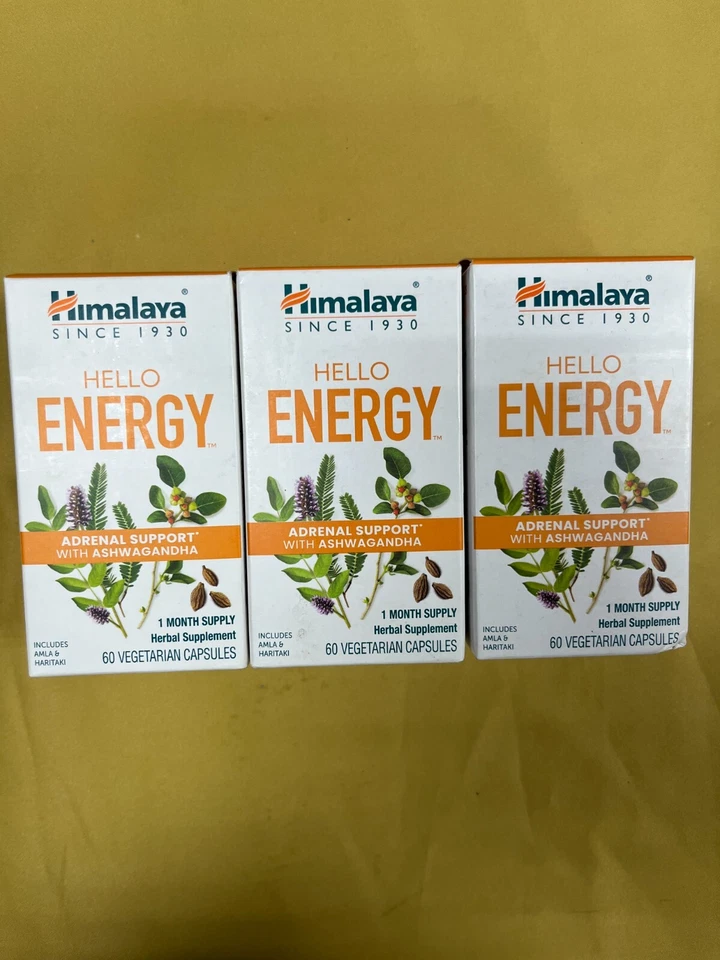 3 Nuevo Himalaya Hello Energy Adrenal Support - 60 Cápsulas Cada Caja LEER DESC Foto 1 de 1