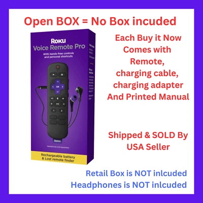 Roku Voice Remote Pro | Rechargeable voice remote with TV controls, lost remote  - Image 1 of 4