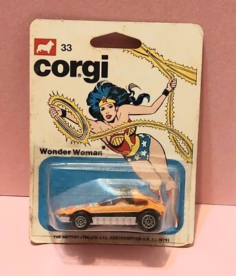 VINTAGE CORGI JUNIORS JR ORANGE WONDER WOMAN MOBILE DC COMICS DIECAST 1:64 - Image 1 of 3
