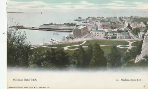 Mackinac Island, MI Mackinac vom Fort Blick auf die Stadt 1908 - Bild 1 von 2