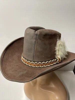 Gorra y sombrero de vaquero vintage de fieltro marrón de sombrerería de United Hatters - HECHO EN EE. UU. - talla 7 Foto 1 de 4