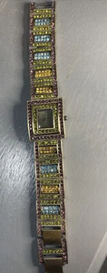 Heidi Daus Crystal Swarovski Peek-A-Boo Bracelet Watch Multi Colored Swarovski - Picture 1 of 9