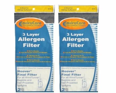 (4) Compatível com filtros finais de 3 camadas autopropulsados Hoover WindTunnel, sem saco, para cima - Imagem 1 de 2