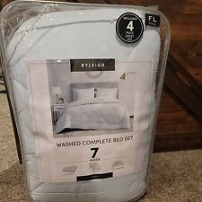 RYLEIGH Washed 7-Piece Comforter / Complete Bed Set Full 