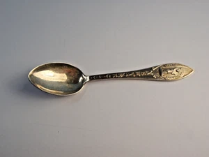 ANTIQUE NEW YORK STATUE of LIBERTY STERLING SILVER SPOON 4 1/4" Long - Picture 1 of 17