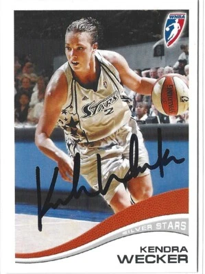 Kendra Wecker Autographed 2007 WNBA Enterprises TC #85 San Antonio Silver Stars - Image 1 of 4