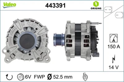 VALEO Alternatore Generatore 150A 14V Per VW Passat Variant 2.0 TDI 1.6 - Immagine 1 di 4