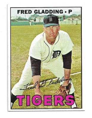 1967 Topps #192 Fred Gladding, Tigres de Detroit Foto 1 de 3